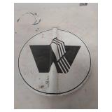 Western Airlines Round Metal Logo Sign
