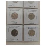 3 Cards of Jefferson Nickels