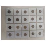 3 Cards of Jefferson Nickels