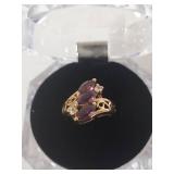 Purple Ring with Filigree Design