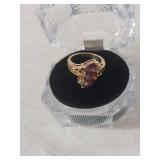 Purple Ring with Filigree Design