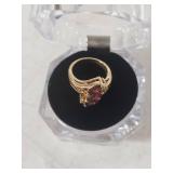 Purple Ring with Filigree Design