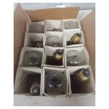 Clear Glass Light Bulbs with Brass Base