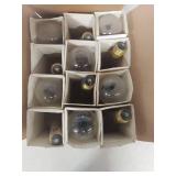 Clear Glass Light Bulbs with Brass Base