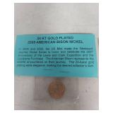 2005 Gold Plated Bison Nickel & 1909 Lincoln Cent