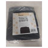 Roost Microfiber Twin XL Sheet Set Black
