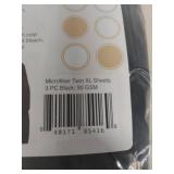 Roost Microfiber Twin XL Sheet Set Black