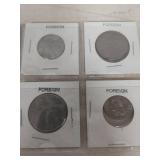 Uncirculated Roosevelt Dimes and Foreign Coins