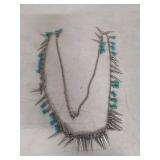 Turquoise and Spike Statement Necklace