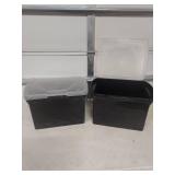 (2) Sterilite File Box