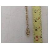 Owl Pendant Necklace with Green Eyes