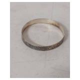 Sterling Silver Etched Bangle Bracelet