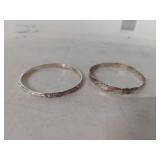 Etched Band bracelet Set