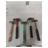 Collection of 5 Claw Hammers