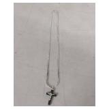 Crucifix Necklace with Black Onyx Cross