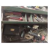 Multi-Tier Metal Tool Box with Tools