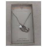 Anchor and Heart Charm Necklace