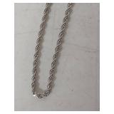 Sterling Silver Rope Chain Necklace