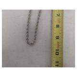 Sterling Silver Rope Chain Necklace