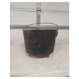 Cast Iron Planter with Bail Handle - Hole in Bottom