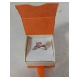 Pink Solitaire Ring in Gift Box