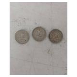 (3) Washington Silver Quarters