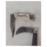 (2) Pocket Knife - Sabre and Eagle Design