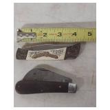 (2) Pocket Knife - Sabre and Eagle Design