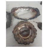 Ornate Silver Plated Serving Plates Set
