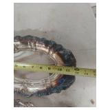 Ornate Silver Plated Serving Plates Set