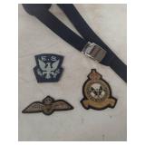 RAF Squadron Military Patches and Belt Collection