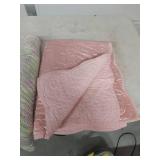 Baby Blanket Set - Pink Quilted & Pastel Chevron Afgan