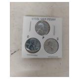 1943 Steel War Penny - P-D-S Mint Marks