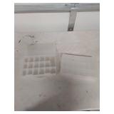 (2) Frosted Plastic Storage Organizer Box with Compartments