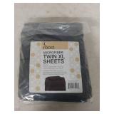 Roost Microfiber Twin XL Sheet Set - Black