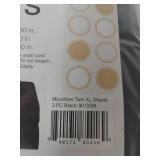 Roost Microfiber Twin XL Sheet Set - Black