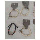 Colonial Crafts Bone Bead Bracelets Lot