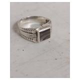 Sterling Silver Black Onyx Ring - Marked .925