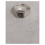 Sterling Silver Black Onyx Ring - Marked .925