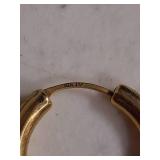 10K Gold Twisted Hoop Earrings