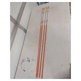 48-inch Orange Driveway Marker Stakes - Set of 4