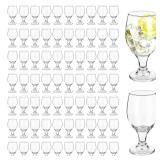Patelai Set of 72 Clear Glasses 13.5 oz Water Goblet Glass Stemmed Water Glasses for Juice Wine Beer Tea Milk Cold Beverages Drinks Dishwasher Safe, Retail $200
