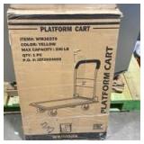 Push Cart Dolly by Wellmax  Moving Platform Hand Truck  Foldable for Easy Storage and 360 Degree Swivel Wheels with 330lb Weight Capacity Yellow Color - Retail $90