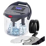 Cold Therapy Machine with Programmable Timer, Ice-Machine-for-Knee-After-Surgery, Knee Replacement Recovery Equipment, Cryotherapy Pain Relief w/Compression Pad for Shoulder, Ankle (Dark Grey), Retail