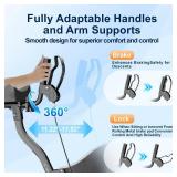 BlessReach Heavy Duty Upright Rollator Walker for Seniors, 450lb Capacity, 6 Height Adjustments, 8\" All-Terrain Wheels, Padded Seat & Backrest, Easy Assembly, Foldable Design (Purple) Retail $180