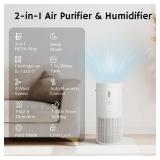 Airthereal 2-in-1 Air Purifier and Humidifier Combo for Large Room up to 1325 ft², 3-Stage Filters, Air Quality Monitor and Quiet Sleep Mode, Evaporative Humidifier with Auto Humidity Monitor, AEH300