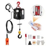 BEAMNOVA 1543lbs Portable 3-in-1 Electric Hoist Wireless Remote Control 110V 120 Volts 700kg Winch Crane Machine Hook Pulley System with Gloves - Retail $150