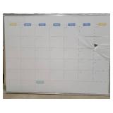 Dry Erase Calendar Whiteboard for Wall, 48\" x 36\" Large Magnetic White Board Calendar Dry Erase, Wall Hanging Aluminum Frame with Tray for Home, School, Office - Retail $95
