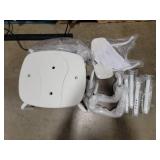 4 in 1 Bedside Commode for Seniors,Portable Toilet for Adults with Arms & Removable Bucket,Height Adjustable Commode Chair for Toilet Swivel Shower Chair for Inside Shower for Handicapped, Adults,