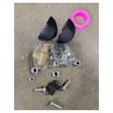 Retractable Hose Reel, Double Arm 3/8 in x 50 ft Heavy Duty Steel Professional Power Wash Hose Reel for Oil/Air/Water 4000 PSI with 5 ft Lead [Pressure cleaning hose not included ], Retail $130